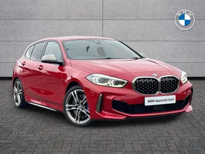Used BMW M135 M Sport 302 HP (222 kW) 2020 Red Hatchback