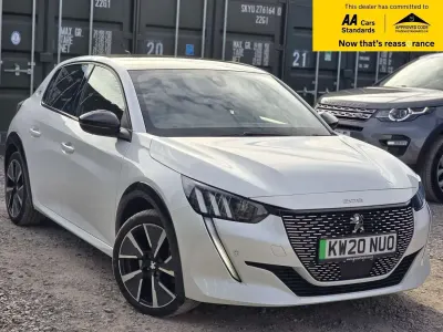 Used Peugeot e-208 GT-line 50 kW (68 HP) 2020 White Hatchback