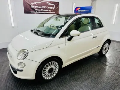 Used Fiat 500 Lounge 85 HP (62 kW) 2011 White Hatchback