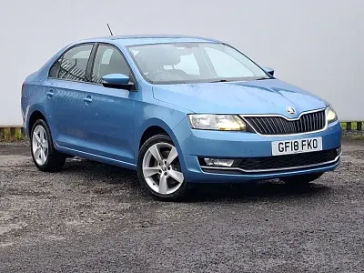 Used Skoda Rapid SE L 110 HP (80 kW) 2018 Blue Hatchback