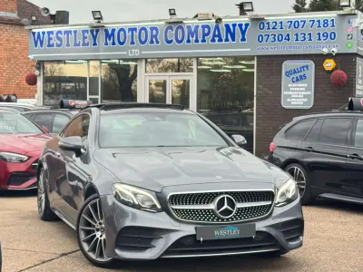 Used Mercedes E220 AMG line 194 HP (142 kW) 2018 Grey Coupe