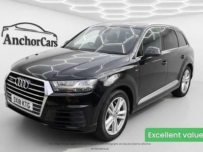 Black Used 2018 Audi Q7 S-Line SUV | £21,990 (Fair price)