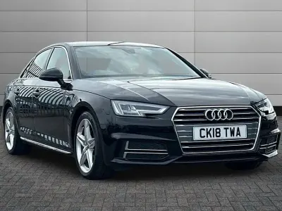 Used Audi A4 S-Line 150 HP (110 kW) 2018 Black Sedan