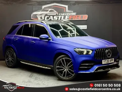 Begagnad Mercedes GLE400 AMG line 2020 Blå SUV