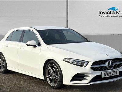 Used Mercedes A180 AMG line 136 HP (100 kW) 2019 White Hatchback