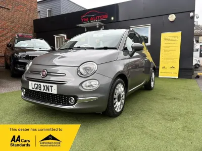 Used Fiat 500 Lounge 69 HP (50 kW) 2018 Grey Hatchback