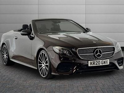 Used Mercedes E300 AMG line 245 HP (180 kW) 2020 Rubellite red metallic Cabriolet