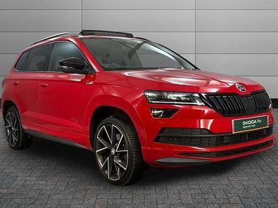Used Skoda Karoq SportLine 150 HP (110 kW) 2021 Velvet red metallic SUV