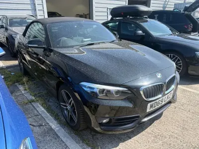 Usado BMW 220 Sport Line 2020 Negro Descapotable