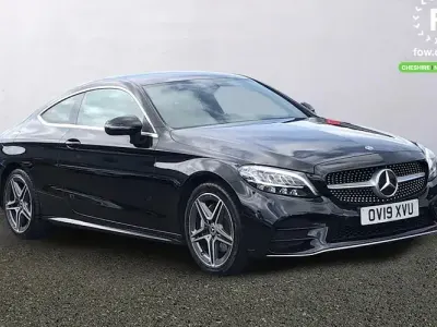 Used Mercedes C200 AMG line 184 HP (135 kW) 2019 Black Coupe
