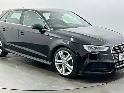 Used Audi A3 Sportback S-Line 150 HP (110 kW) 2018 Black Hatchback