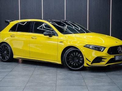 Yellow Used 2020 Mercedes A35 AMG Premium Plus Hatchback | £24,791 (Fair price)