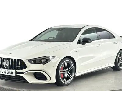 Used Mercedes CLA45 AMG AMG 421 HP (309 kW) 2021 White Coupe