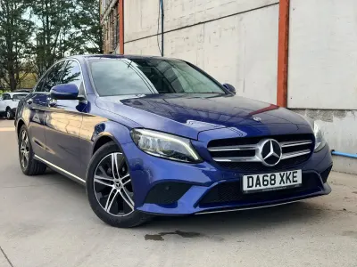 Used Mercedes C220 Premium 2018 Blue Sedan