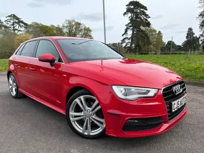 Used Audi A3 S-Line 2014 Red Hatchback