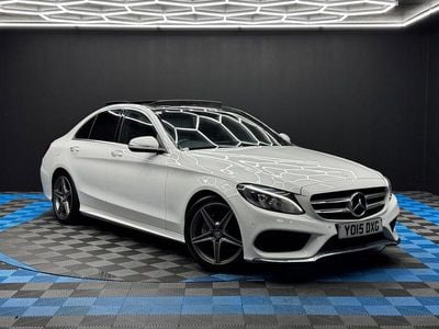 White Used 2015 Mercedes C220 AMG Line Premium Sedan | £9,490 (Expensive)