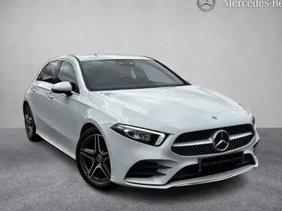 Used Mercedes A180 AMG line 136 HP (100 kW) 2021 White Hatchback