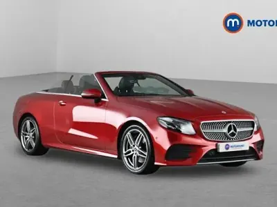 Used Mercedes E220 AMG line 194 HP (142 kW) 2020 Red Cabriolet