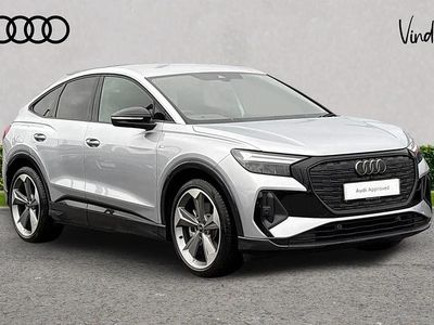 Silver New 2025 Audi Q4 Sportback e-tron Black Edition SUV | £40,227 (Expensive)