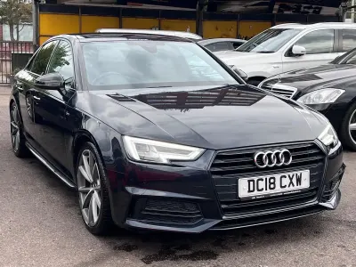 Used Audi A4 Black Edition 150 HP (110 kW) 2018 Blue Sedan