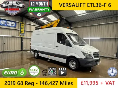 Used Mercedes Sprinter 140 HP (102 kW) 2019 White Van