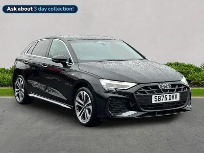 Ny Audi A3 e-tron S-Line 200 HK (147 kW) 2026 Svart Halvkombi