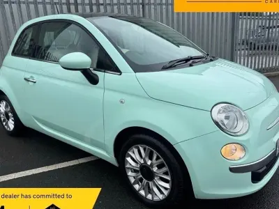 Used Fiat 500 Lounge 69 HP (50 kW) 2015 Green Hatchback