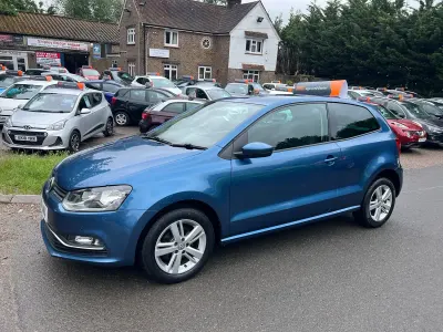 Used VW Polo Edition 75 HP (55 kW) 2017 Blue Hatchback