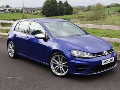 Begagnad VW Golf VII R 2015 Blå Halvkombi