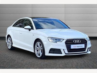Used Audi A3 S-Line 150 HP (110 kW) 2019 White Sedan