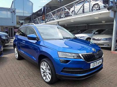 Used Skoda Karoq SE L 150 HP (110 kW) 2021 Race blue metallic SUV
