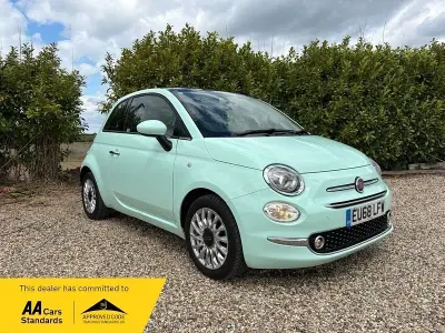 Used Fiat 500 Lounge 69 HP (50 kW) 2018 Green Hatchback