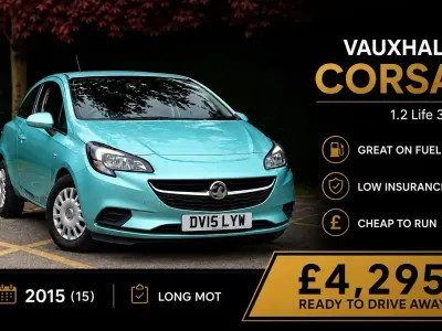 Used Vauxhall Corsa 70 HP (51 kW) 2015 Green Hatchback