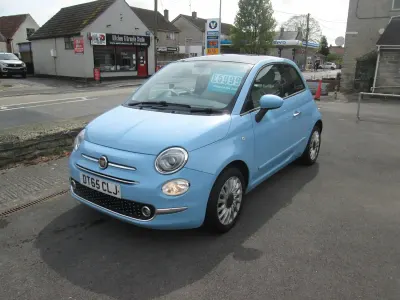 Used Fiat 500 Lounge 69 HP (50 kW) 2016 Blue Hatchback