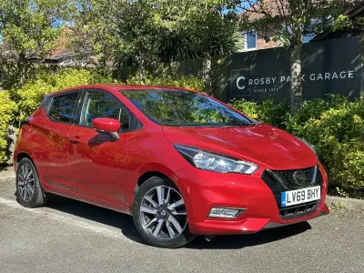 Second-hand Nissan Micra Tekna 100 CP (73 kW) 2019 Roșu Hatchback