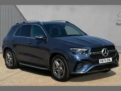 Used Mercedes GLE400 AMG line 381 HP (280 kW) 2024 Metallic paint sodalite blue SUV