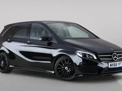 Used Mercedes B180 AMG line 109 HP (80 kW) 2018 Black Hatchback