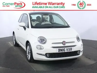 Used Fiat 500 Lounge 69 HP (50 kW) 2016 White Hatchback