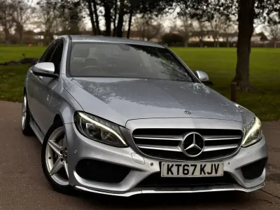 Begagnad Mercedes C220 AMG line 170 HK (125 kW) 2017 Silver Sedan