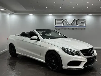 Used Mercedes E220 AMG line 177 HP (130 kW) 2017 White Cabriolet