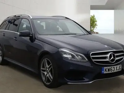 Used Mercedes E220 AMG 170 HP (125 kW) 2014 Blue Estate