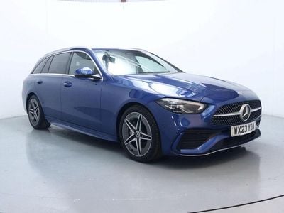 Used Mercedes C200 AMG line 224 HP (164 kW) 2023 Blue Estate