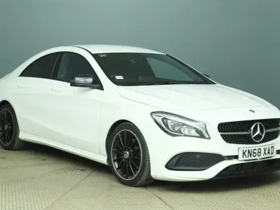 Used Mercedes CLA220 AMG line 170 HP (125 kW) 2018 White Coupe