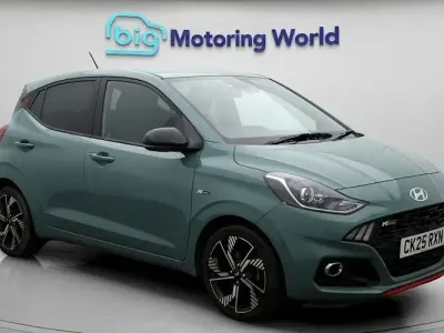 Begagnad Hyundai i10 N Line 90 HK (66 kW) 2025 Grön Halvkombi