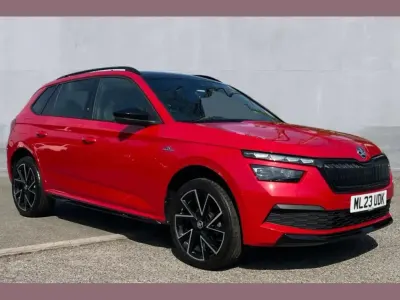Used Skoda Kamiq Monte Carlo 115 HP (84 kW) 2023 Velvet red metallic SUV