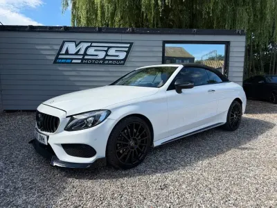 Used Mercedes C220 AMG Line Premium Plus 2017 White Cabriolet
