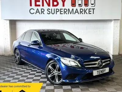 Used Mercedes C200 Premium 184 HP (135 kW) 2019 Blue Sedan