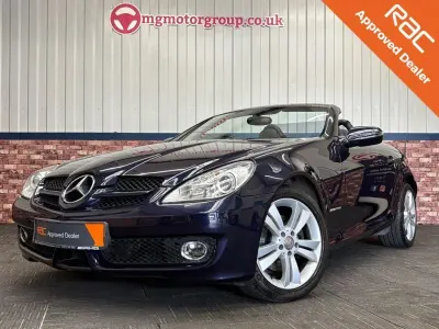 Used Mercedes SLK200 184 HP (135 kW) 2009 Blue Cabriolet