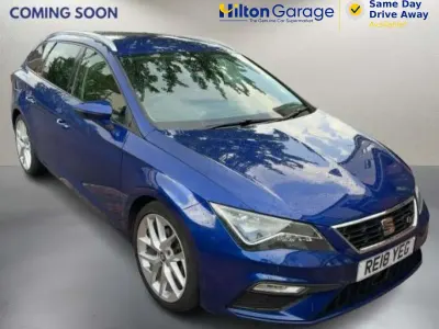 Used Seat Leon FR 125 HP (91 kW) 2018 Blue Estate