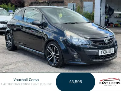Used Vauxhall Corsa Edition 100 HP (73 kW) 2014 Black Hatchback